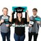 Big Dot of Happiness Teal Grad - Best is Yet to Come - Turquoise Grad Party Selfie Photo Booth Picture Frame & Props - Printed on Sturdy Material